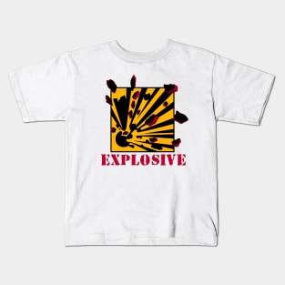 Explosive Warning Sign Explosion Kids T-Shirt